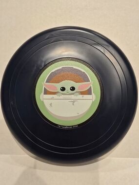 Disney Star Wars Baby Yoda Grogu Mandalorian Dark Grey Frisbee Toy 9 Inch NEW!